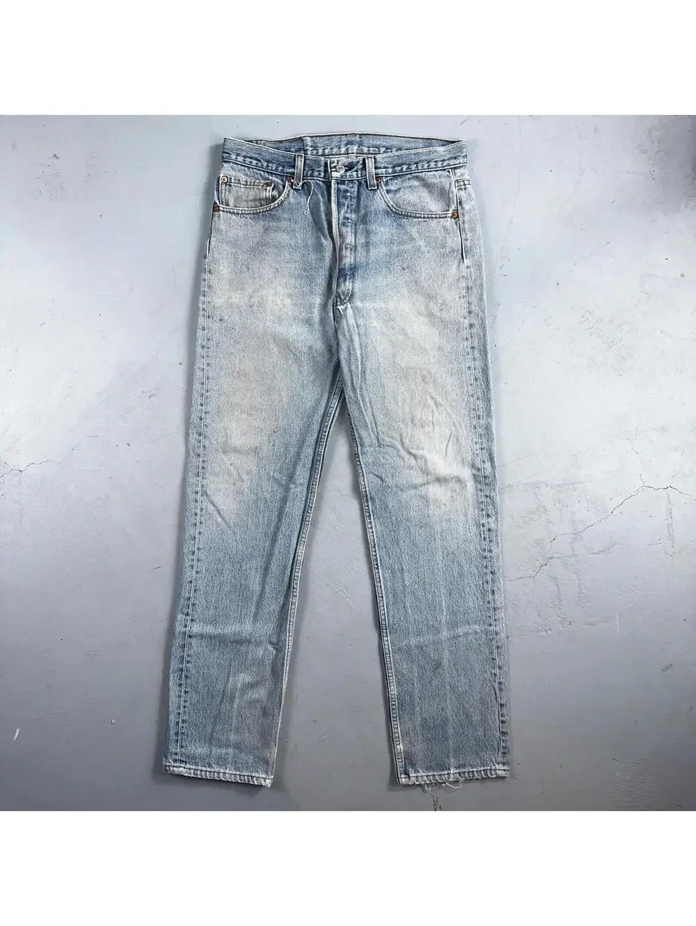 Levis 501 Vintage 90s USA XX Straight Leg Jeans Blue Light Wash 34x36 Act 32x32